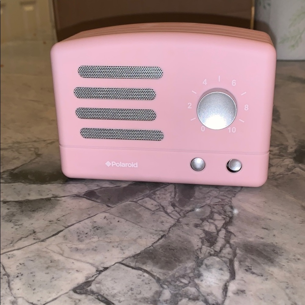 blush pink polariod speaker